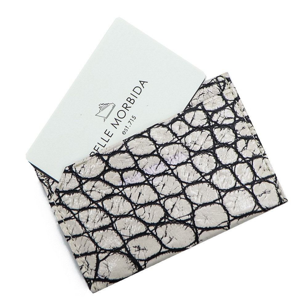 ペッレモルビダ カードケース クロコダイルレザー パスケース PELLE MORBIDA PMO-CRS009 VAN （バニラ）　