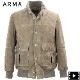 【セール】アルマ ブルゾン メンズ ゴートスエード A-1 中綿ブルゾン ボンバージャケット ARMA SPIKE ARM GOAT SUEDE STURDY SOIL【返品交換不可】
