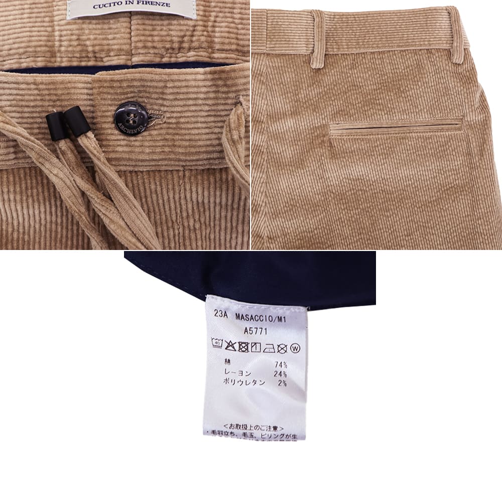 服様　ジャブスアルキビオ マサッチョ 永久クリース ストレッチウールパンツ46 楽天市場】giabsarchivio ジャブスアルキヴィオ MASACCIO