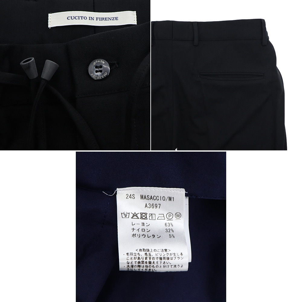 ジャブスアルキヴィオ パンツ メンズ シルキージャージー テーパード イージーパンツ マサッチョ giabsarchivio MASACCIO GBS A3697 春夏新作