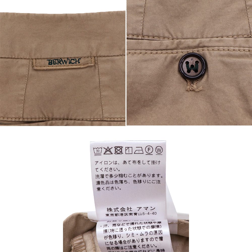 ベルウィッチ パンツ メンズ コットン ギャバジン ストレッチ