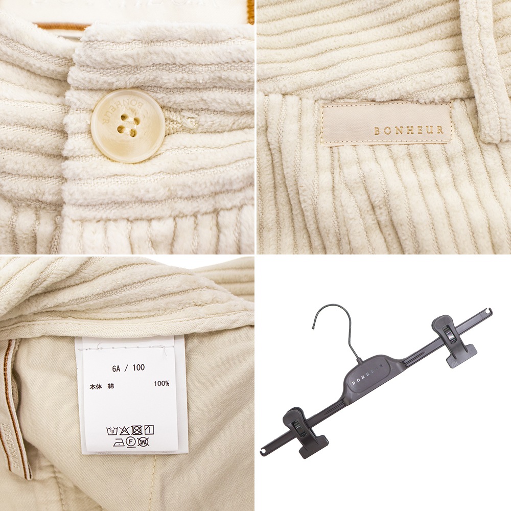 ボネール パンツ メンズ MARLANE社 コーデュロイ テーパードパンツ ポジターノ BONHEUR Positano BNR 100 秋冬新作