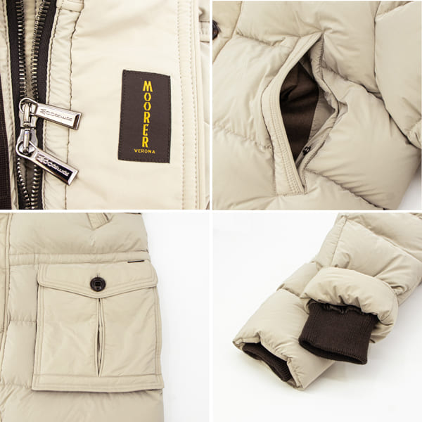 ムーレー ダウン メンズ グースダウン N-3B型 フーデッドダウンコート ダリス MOORER DARRIS-OS MRE MARMO