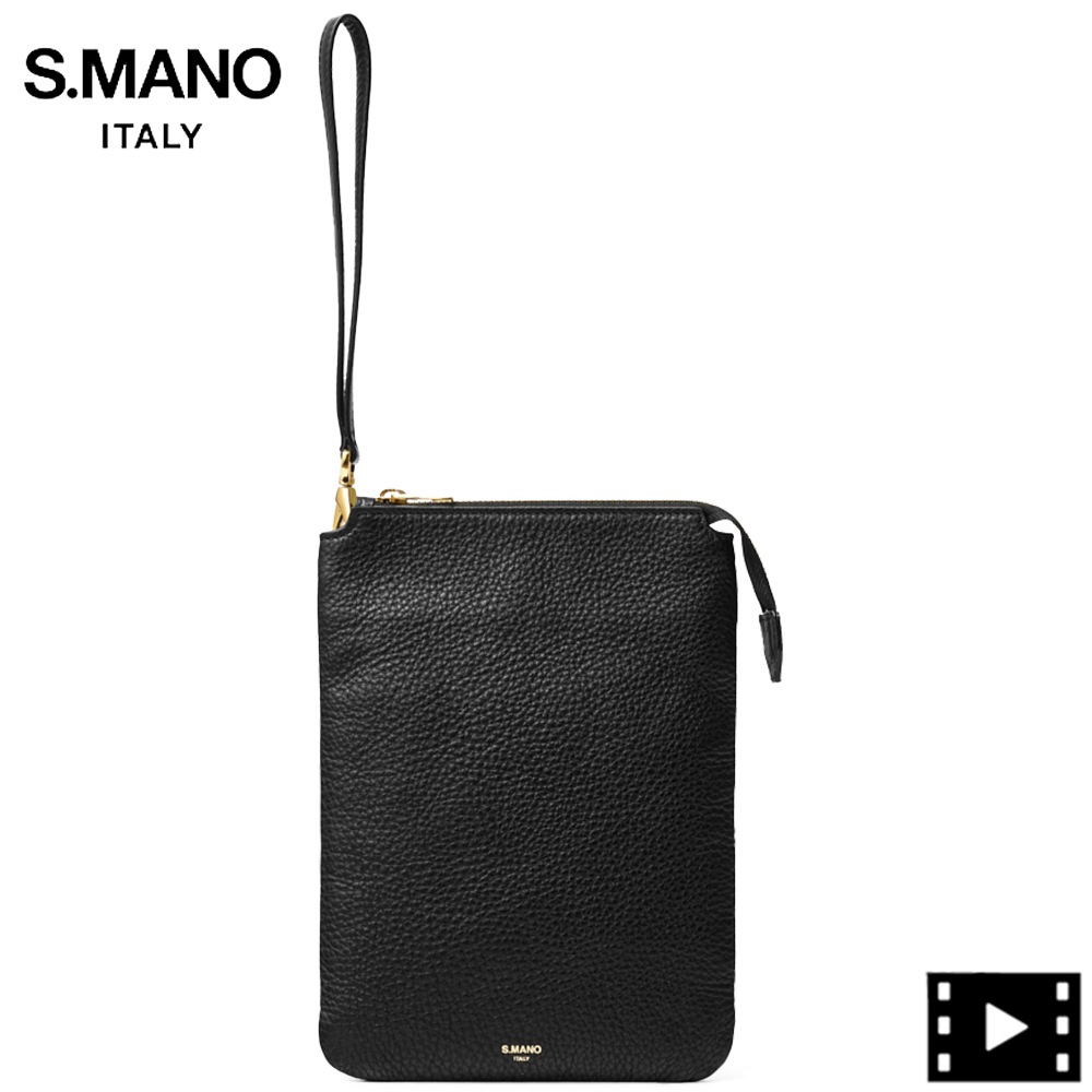 エスマーノ バッグ 牛革 イタリアンレザー ジップショルダーバッグ S.MANO SMN020 SMN ZIP SHOULDER BLACK 秋冬新作
