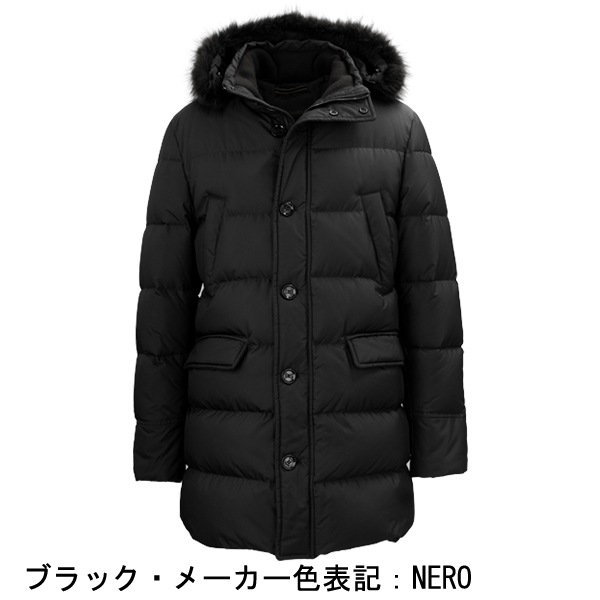 ムーレー ダウン メンズ 撥水 グースダウン N-3B型 ダウンコート MOORER BARBIERI-WK MRE 98110 NERO
