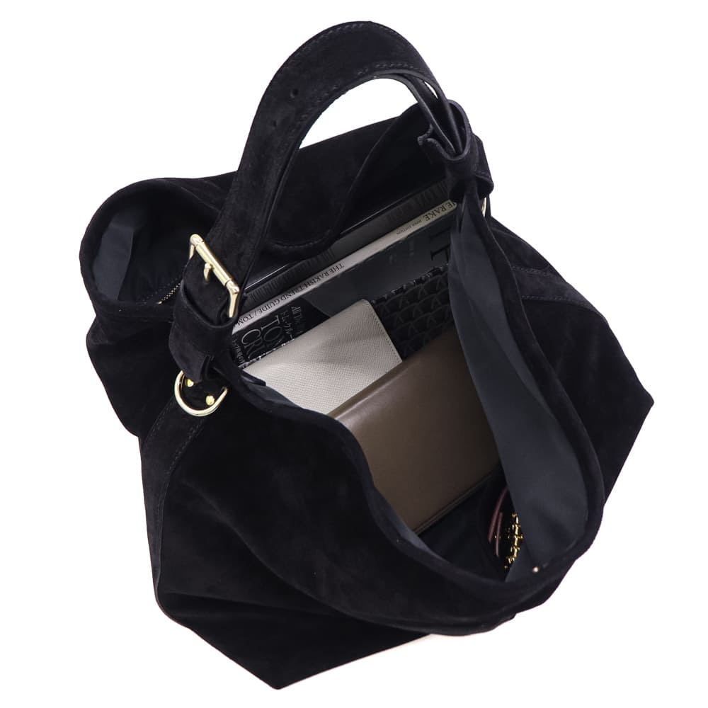 フェリージ バッグ スエード 2way ショルダーバッグ トートバッグ Felisi 10/30/2/SN+DS FLS 006 BLACK 秋冬新作