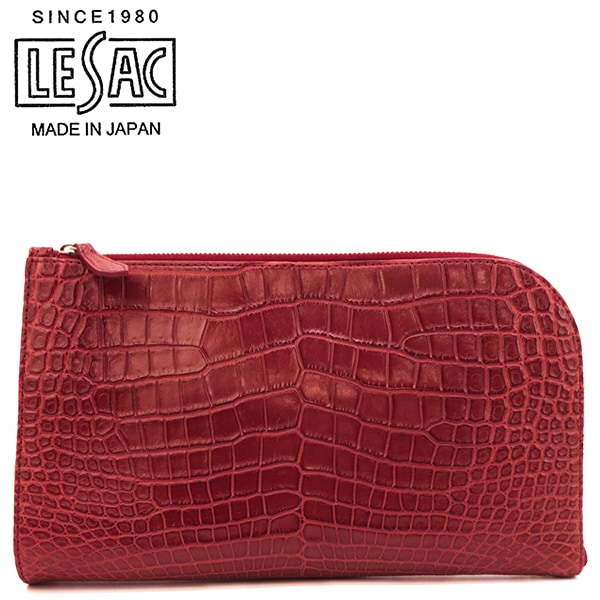レザック クラッチバッグ リアルクロコダイル クラッチバッグ LE'SAC SAGGIO （ダークレッド） EXLT