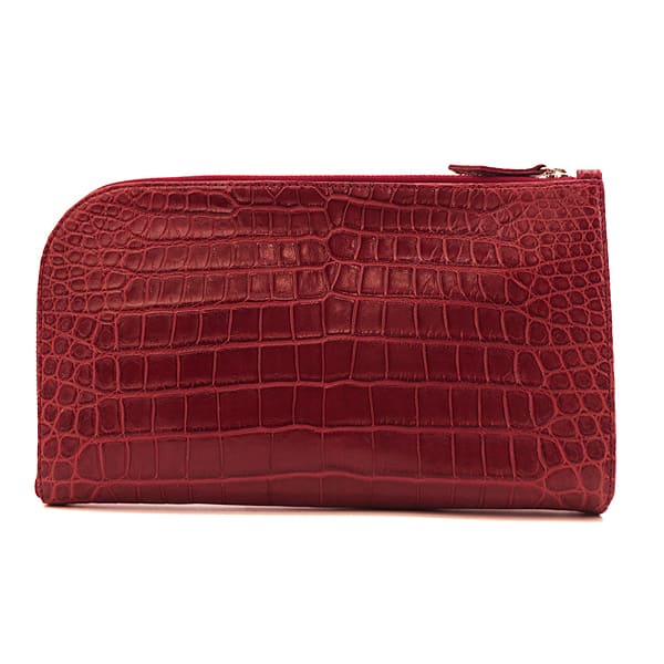 レザック クラッチバッグ リアルクロコダイル クラッチバッグ LE'SAC SAGGIO （ダークレッド） EXLT