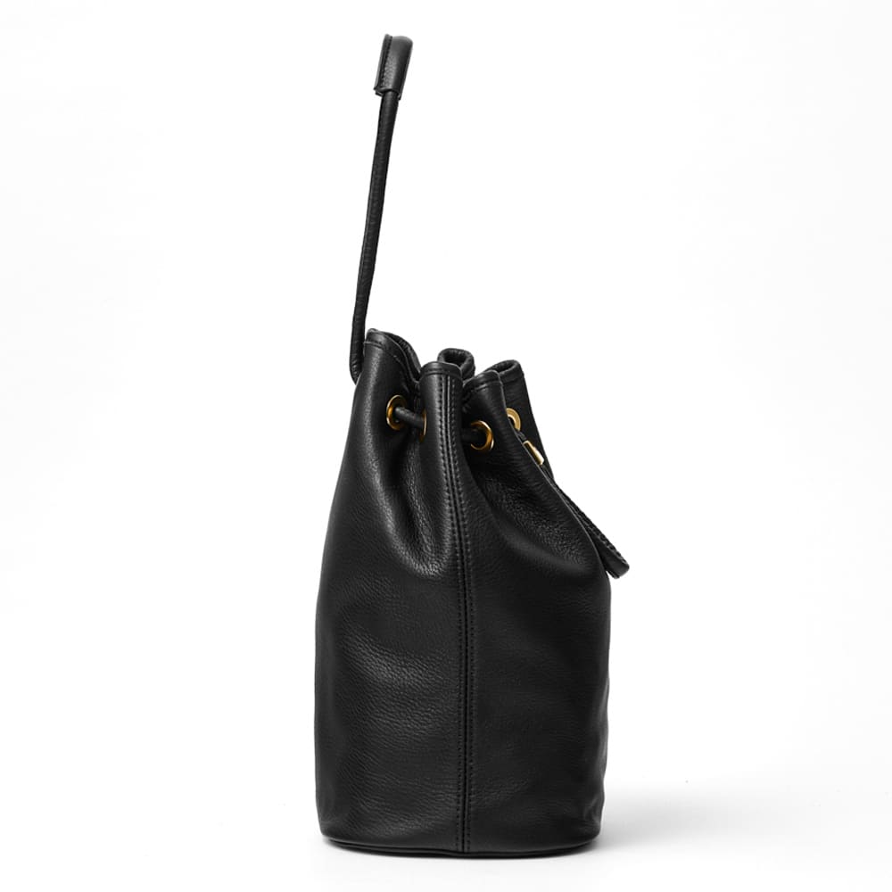 エスマーノ バッグ 牛革 イタリアンレザー 巾着型 ワンショルダー