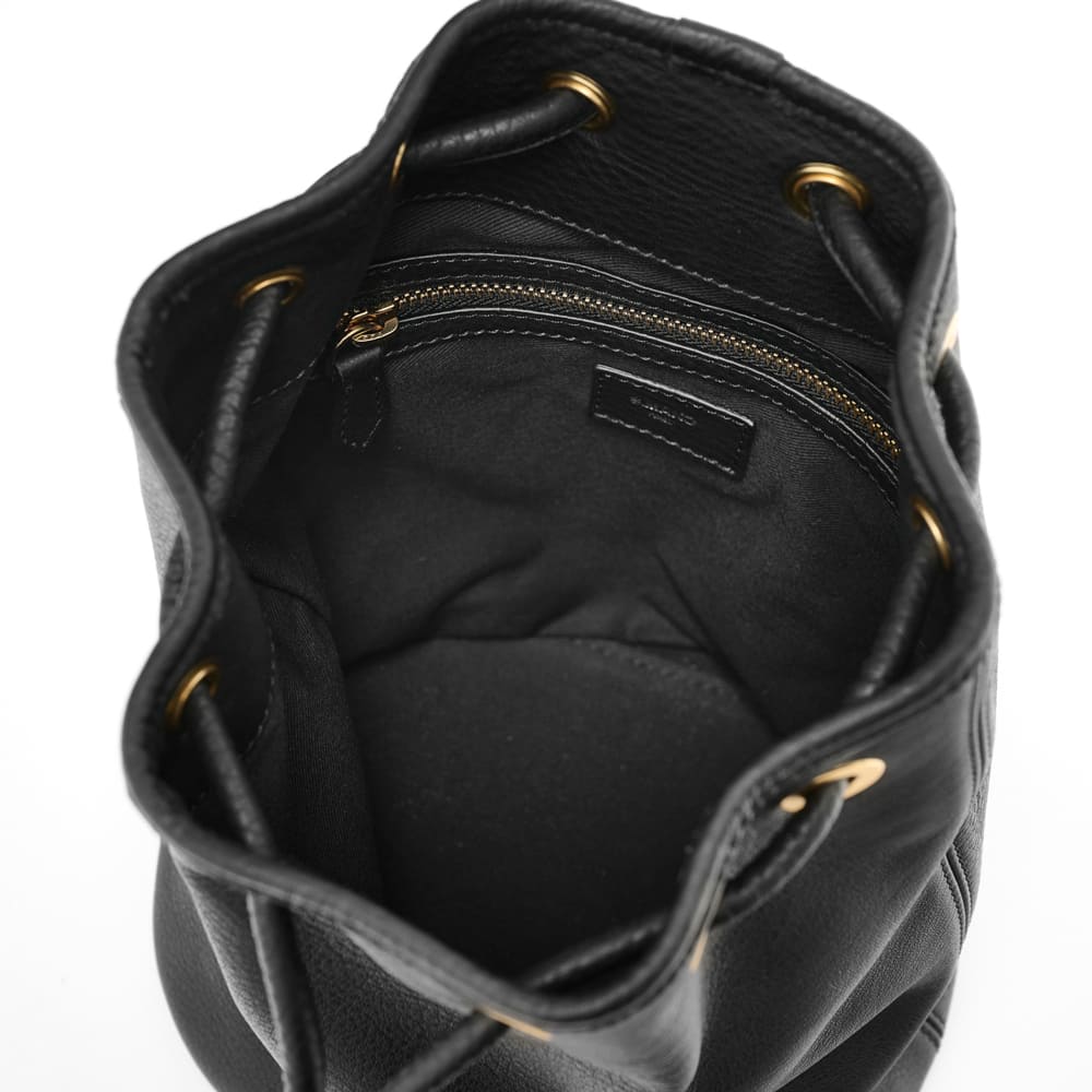 エスマーノ バッグ 牛革 イタリアンレザー 巾着型 ワンショルダー