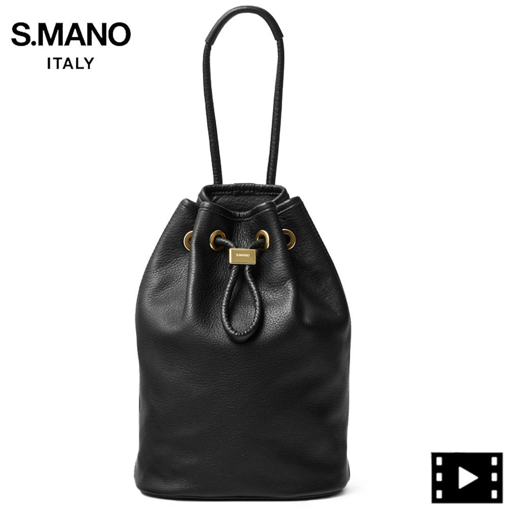 S.MANO エスマーノ　レザー ドローストリング バッグ　SMALL 巾着 S.MANO エスマーノ レザー ドローストリング バッグ SMALL 巾着