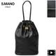 エスマーノ バッグ 牛革 イタリアンレザー 巾着型 ワンショルダーバッグ S.MANO SMN002 SMN DRAWSTRING BAG SMALL BLACK 春夏新作