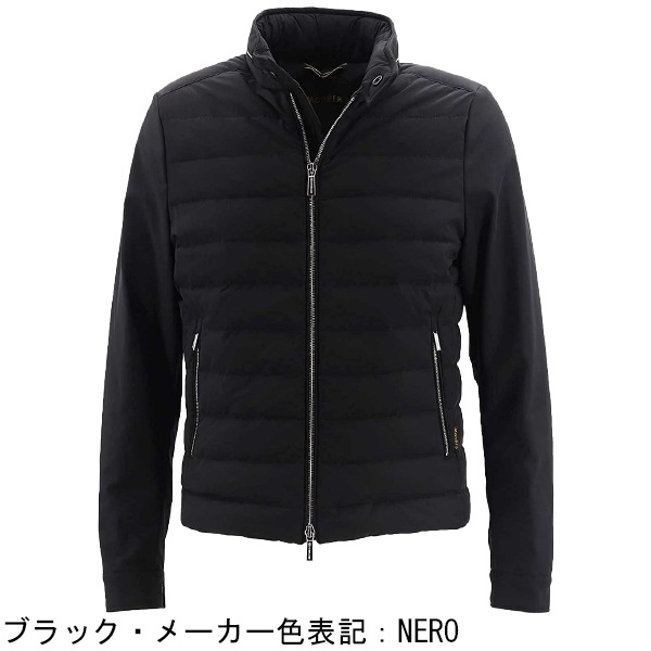 ムーレー ダウン メンズ 撥水 ストレッチナイロン ライダース ダウンジャケット フィリッポ MOORER FILIPPO-KN MRE NERO