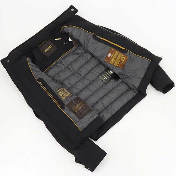 ムーレー ダウン メンズ 撥水 ストレッチナイロン ライダース ダウンジャケット フィリッポ MOORER FILIPPO-KN MRE NERO