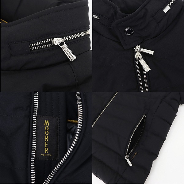 ムーレー ダウン メンズ 撥水 ストレッチナイロン ライダース ダウンジャケット フィリッポ MOORER FILIPPO-KN MRE NERO