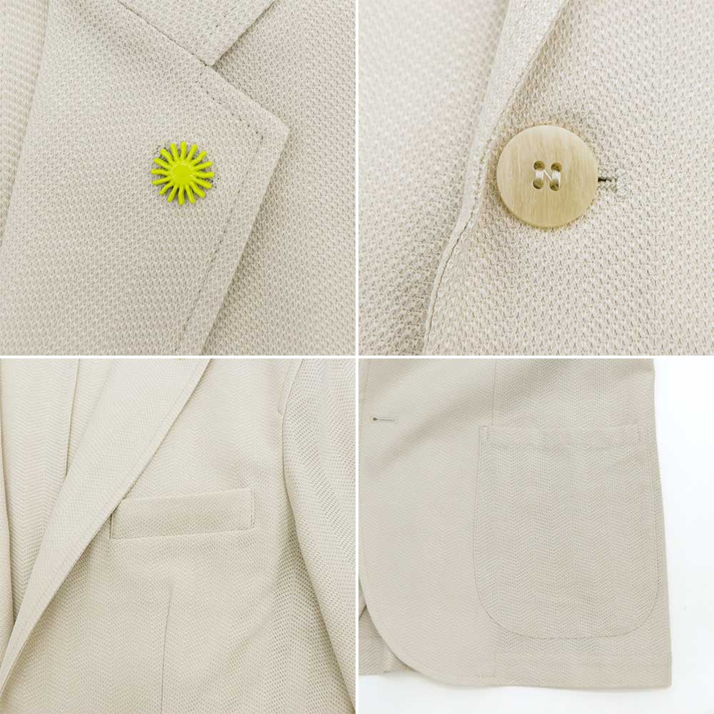 【セール】ジャンネット ジャケット メンズ コットン ジャカードストライプ 2B シングルジャケット GIANNETTO CORALLO JACKET 51188 5103-188CORA GNT 0002 【返品交換不可】