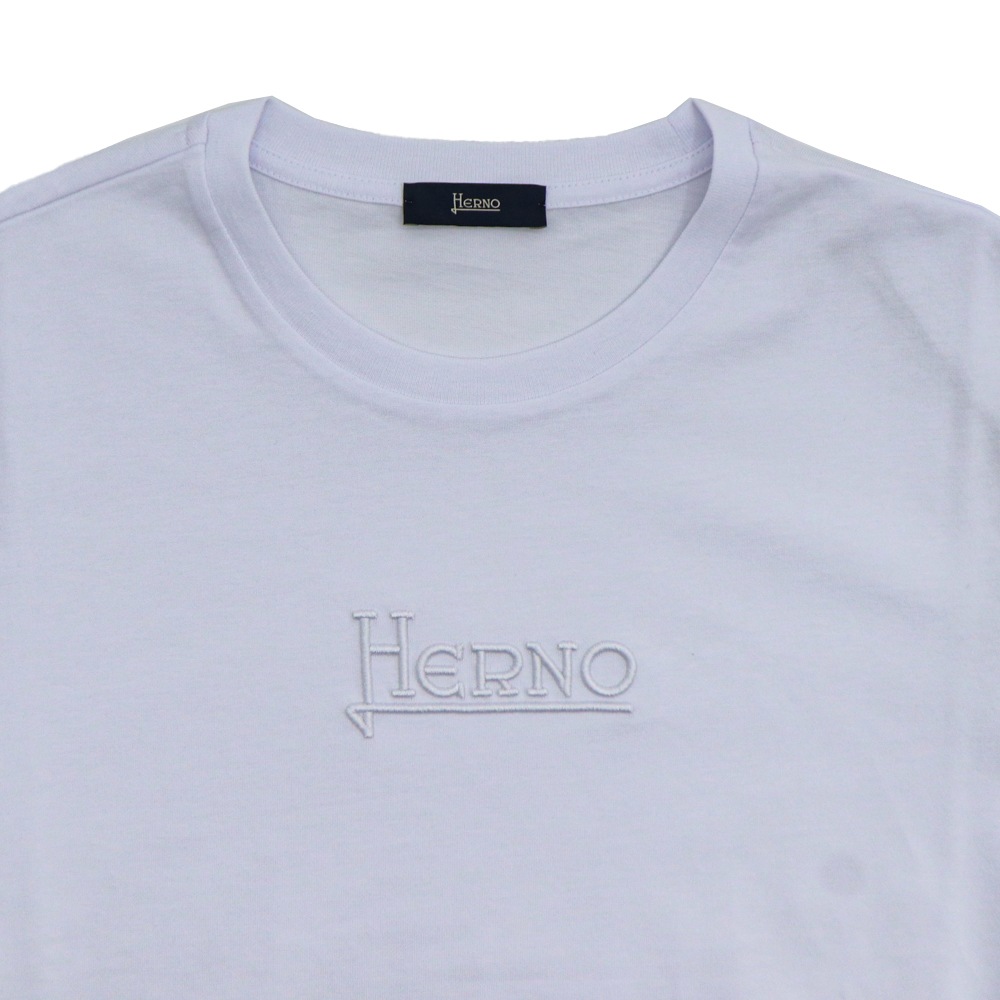 ヘルノ Tシャツ メンズ コットン 刺繍ロゴ クルーネックTシャツ HERNO