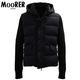 ムーレー ダウン メンズ ストレッチナイロン カシミヤ混ウール切り替え デタッチャブル ダウンブルゾン MOORER FOSCOLO-KNM MRE 81817 NERO