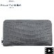 ペッレモルビダ 財布 クロコダイル ラウンドジップ 長財布 PELLE MORBIDA PMO-CRS010A PMO CHACOAL GRAY