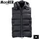 ムーレー ダウン メンズ 撥水ポリエステル ジップアップ フーデッドダウンベスト MOORER FIRE-WK MRE NERO