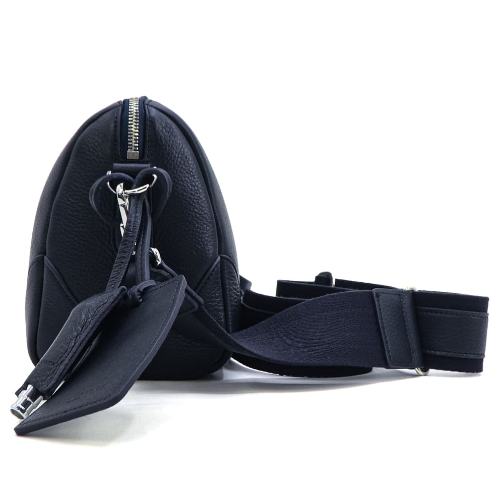 PELLE MORBIDA ショルダーバッグ ネイビー ペッレモルビダ バッグ シュリンクレザー ショルダーバッグ Lサイズ