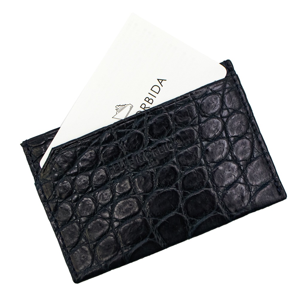 ペッレモルビダ カードケース クロコダイルレザー パスケース PELLE MORBIDA PMO-CRS009 NVY （ネイビー）　