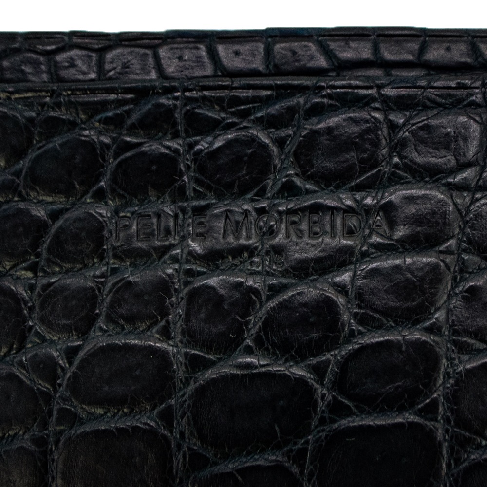 ペッレモルビダ カードケース クロコダイルレザー パスケース PELLE MORBIDA PMO-CRS009 NVY （ネイビー）　