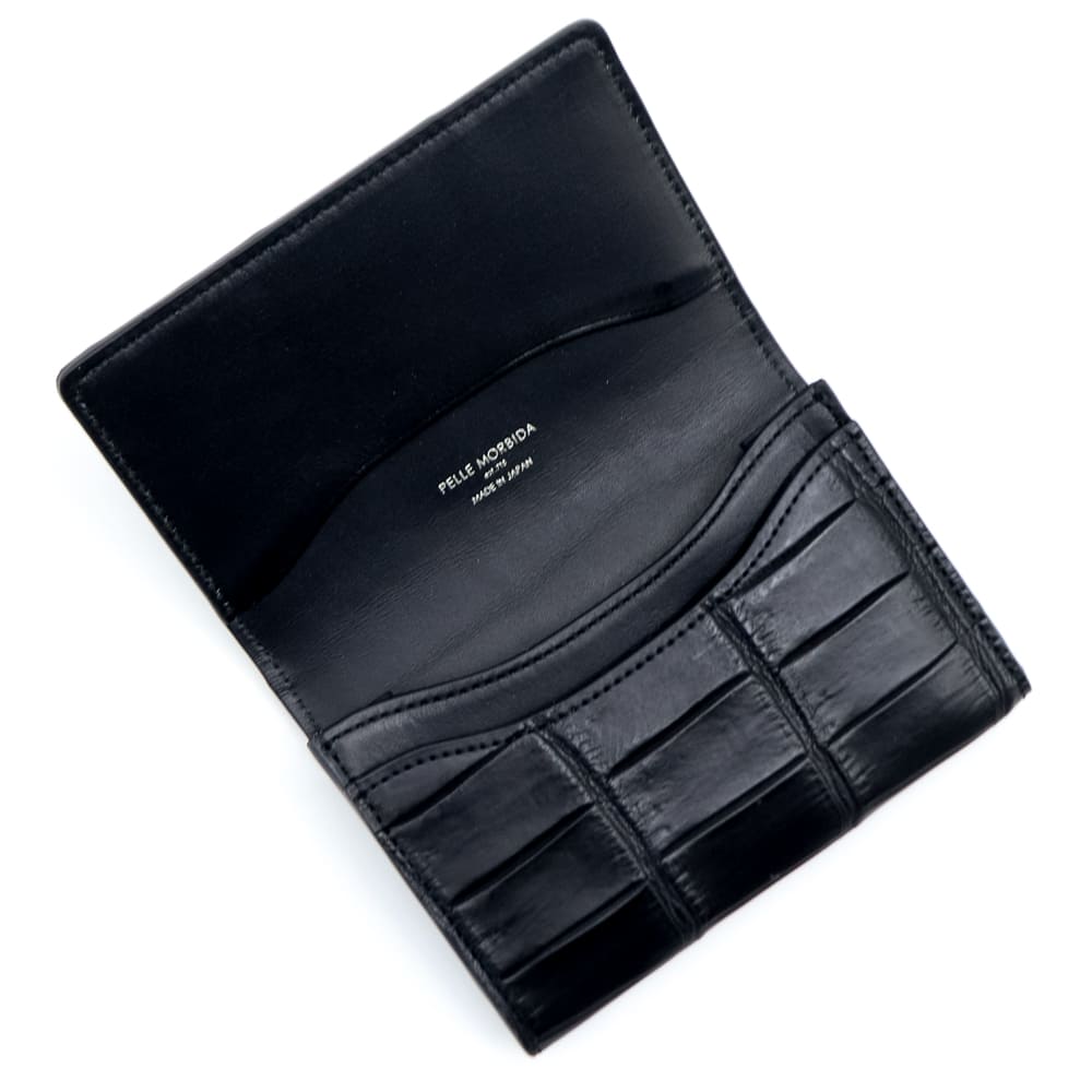 ペッレモルビダ カードケース クロコダイル レザー カードケース 名刺入れ PELLE MORBIDA PMO-CRS011A PMO BLACK