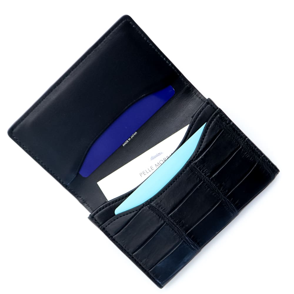 ペッレモルビダ カードケース クロコダイル レザー カードケース 名刺入れ PELLE MORBIDA PMO-CRS011A PMO BLACK