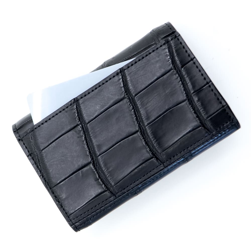 ペッレモルビダ カードケース クロコダイル レザー カードケース 名刺入れ PELLE MORBIDA PMO-CRS011A PMO BLACK