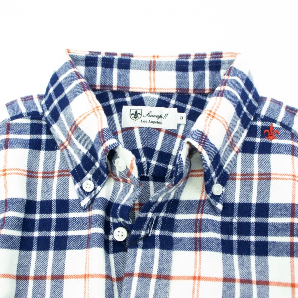 スウィープ ロサンゼルス シャツ メンズ コットン ビエラ タータンチェック ボタンダウンシャツ Sweep!! LosAngeles SL130027 SWP WHITE