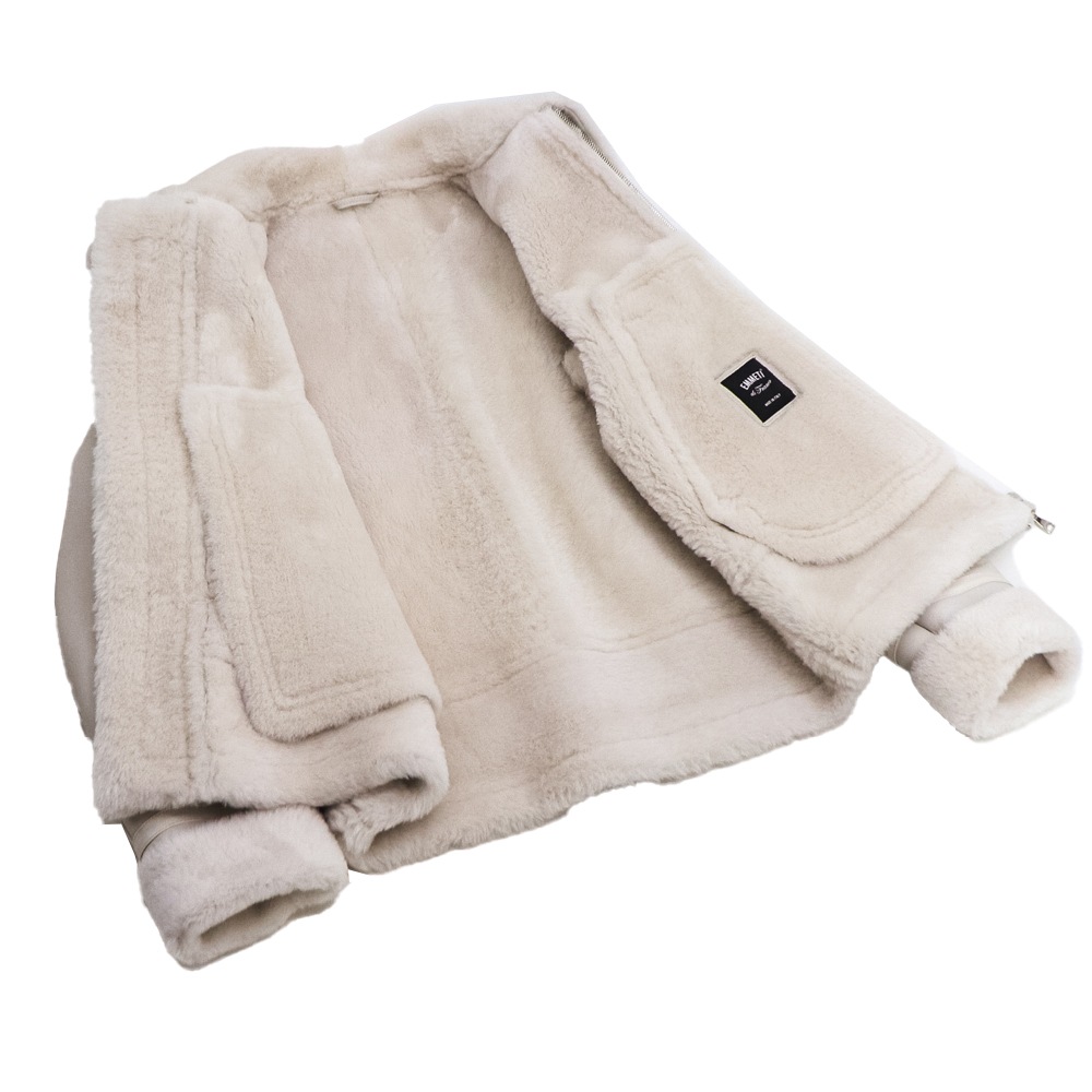 エンメティ ジャケット メンズ ラム スペシャルムートン B-3型 ムートンジャケット EMMETI ORWELL EMT SP MOUTON TYPE B-3 AMBER LIGHT 秋冬新作