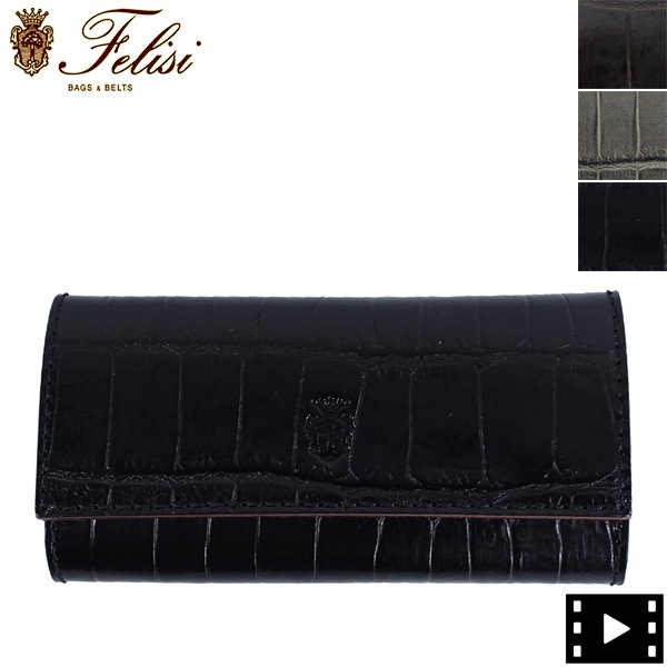 【セール】フェリージ キーケース クロコダイル型押し エンボスレザー キーケース Felisi 921/SA FLS【返品交換不可】