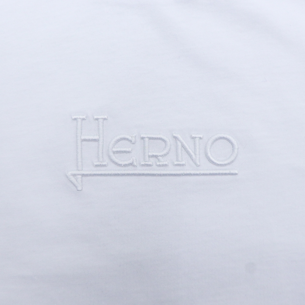 ヘルノ Tシャツ メンズ コットン 刺繍ロゴ クルーネックTシャツ HERNO JG000239U HER 52000 