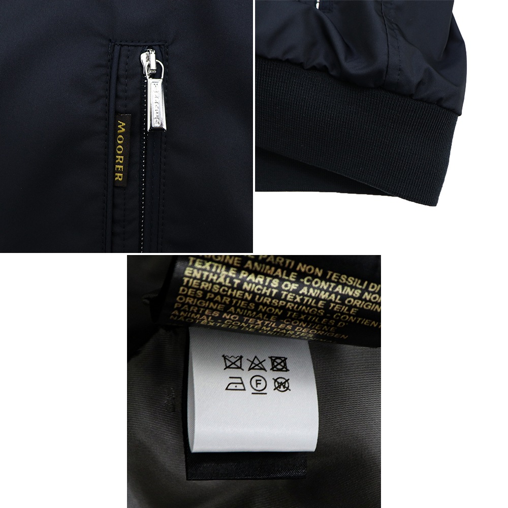 ムーレー ブルゾン メンズ 撥水 ポリエステル スタンドカラー ジップアップブルゾン マネッティ MOORER MANETTI WK MRE BLU 春夏新作