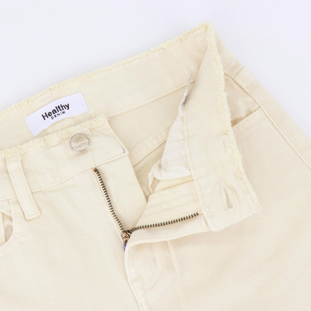 【セール 半額以下】ヘルシーデニム デニム レディース テーパードデニムパンツ HEALTHY DENIM 55527 H.SALT HLD Chalk Fringe 【返品交換不可】