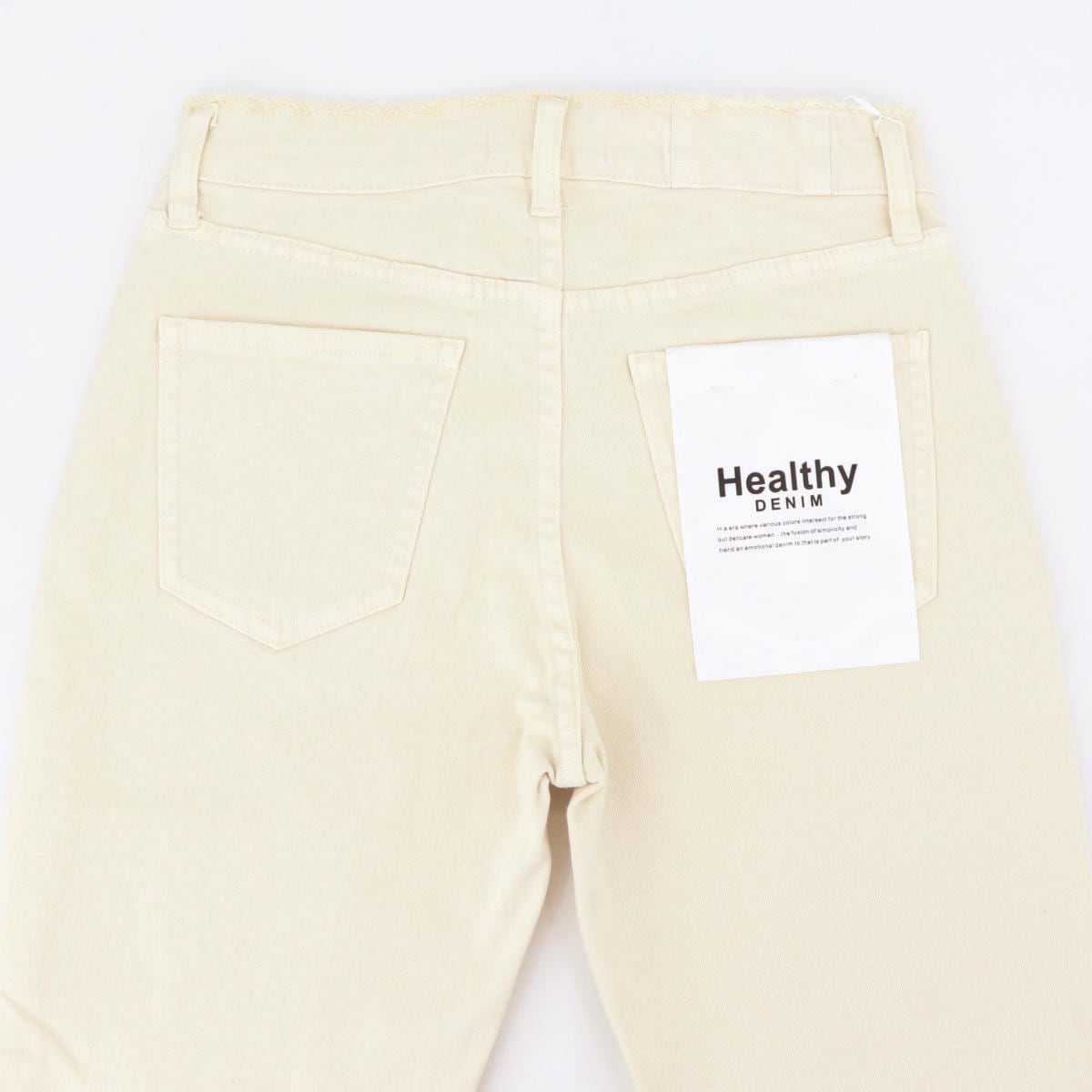 【セール 半額以下】ヘルシーデニム デニム レディース テーパードデニムパンツ HEALTHY DENIM 55527 H.SALT HLD Chalk Fringe 【返品交換不可】