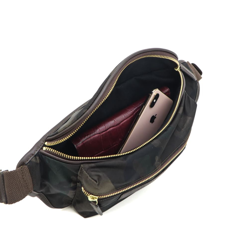 フェリージ バッグ ナイロン バケッタレザー カモフラージュ柄 ボディバッグ Felisi 799/17/CF+A FLS CAMOUFLAGE