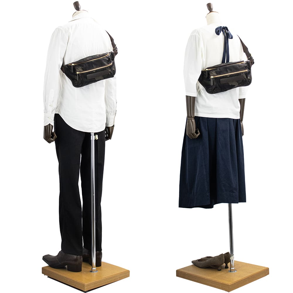 フェリージ バッグ ナイロン バケッタレザー カモフラージュ柄 ボディバッグ Felisi 799/17/CF+A FLS CAMOUFLAGE