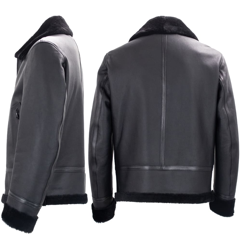 エンメティ ジャケット メンズ ラム スペシャルムートン B-3型 ムートンジャケット EMMETI ORWELL EMT BLACK SP MOUTON TYPE B-3 NERO 秋冬新作