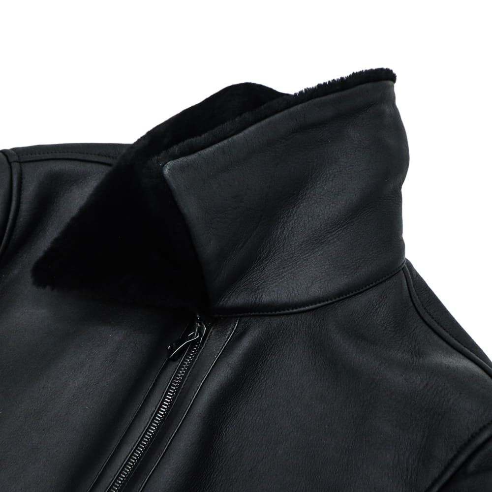 エンメティ ジャケット メンズ ラム スペシャルムートン B-3型 ムートンジャケット EMMETI ORWELL EMT BLACK SP MOUTON TYPE B-3 NERO 秋冬新作