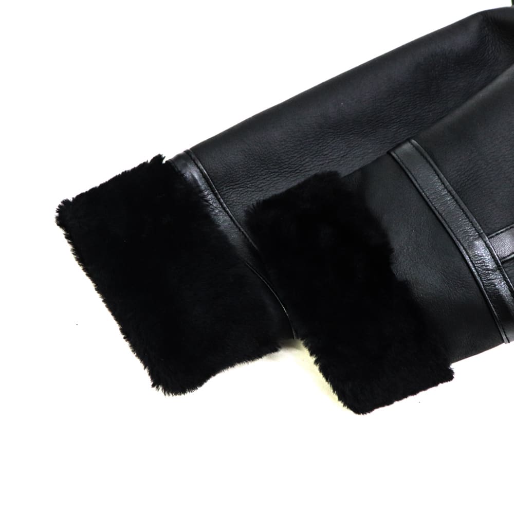 エンメティ ジャケット メンズ ラム スペシャルムートン B-3型 ムートンジャケット EMMETI ORWELL EMT BLACK SP MOUTON TYPE B-3 NERO 秋冬新作