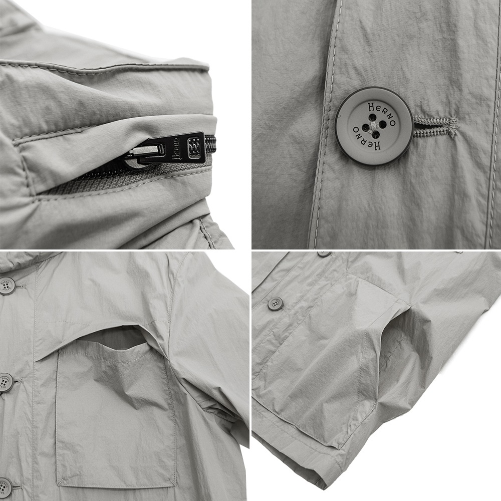 ヘルノ ブルゾン メンズ  撥水 軽量 ナイロン M-65 フィールドジャケット HERNO FI000142U HER 19494Z 春夏新作