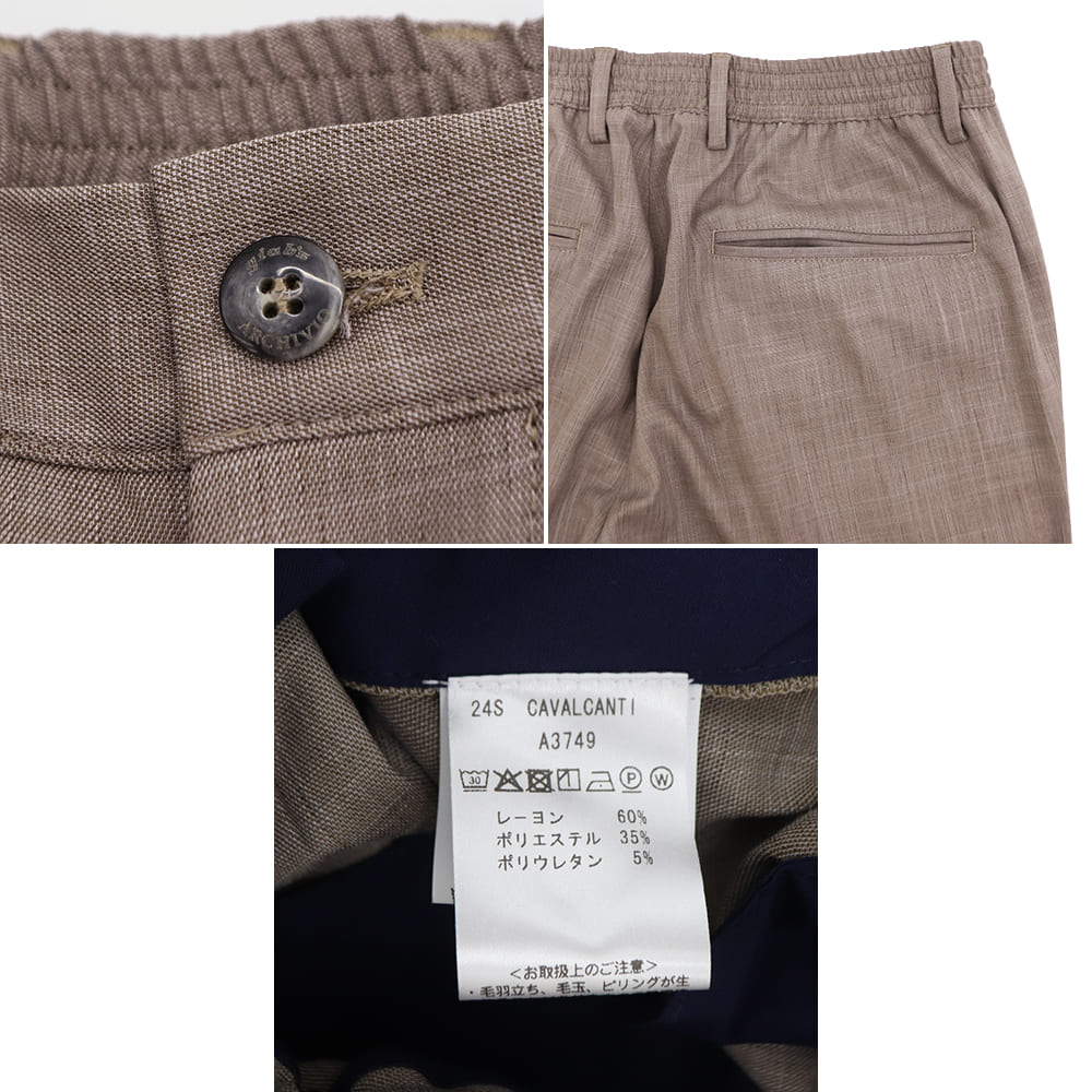 ジャブスアルキヴィオ パンツ メンズ テクノシャーク クリースステッチ テーパードパンツ カヴァルカンティ giabsarchivio CAVALCANTI GBS A3749 春夏新作