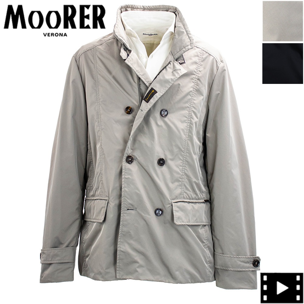 ムーレー ジャケット メンズ 撥水 ポリエステル ダブルブレストジャケット ナブッコ MOORER NABUCCO-KM MRE 434-97703