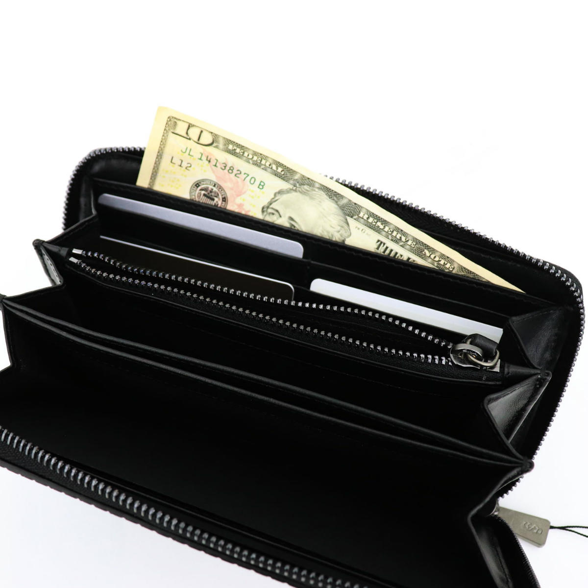 【セール】セラピアン 財布 PVC型押し ラウンドジップ長財布 SERAPIAN Stepan STEP7030-M19 CG2 Black/Eclipse Black(ブラック)【返品交換不可】