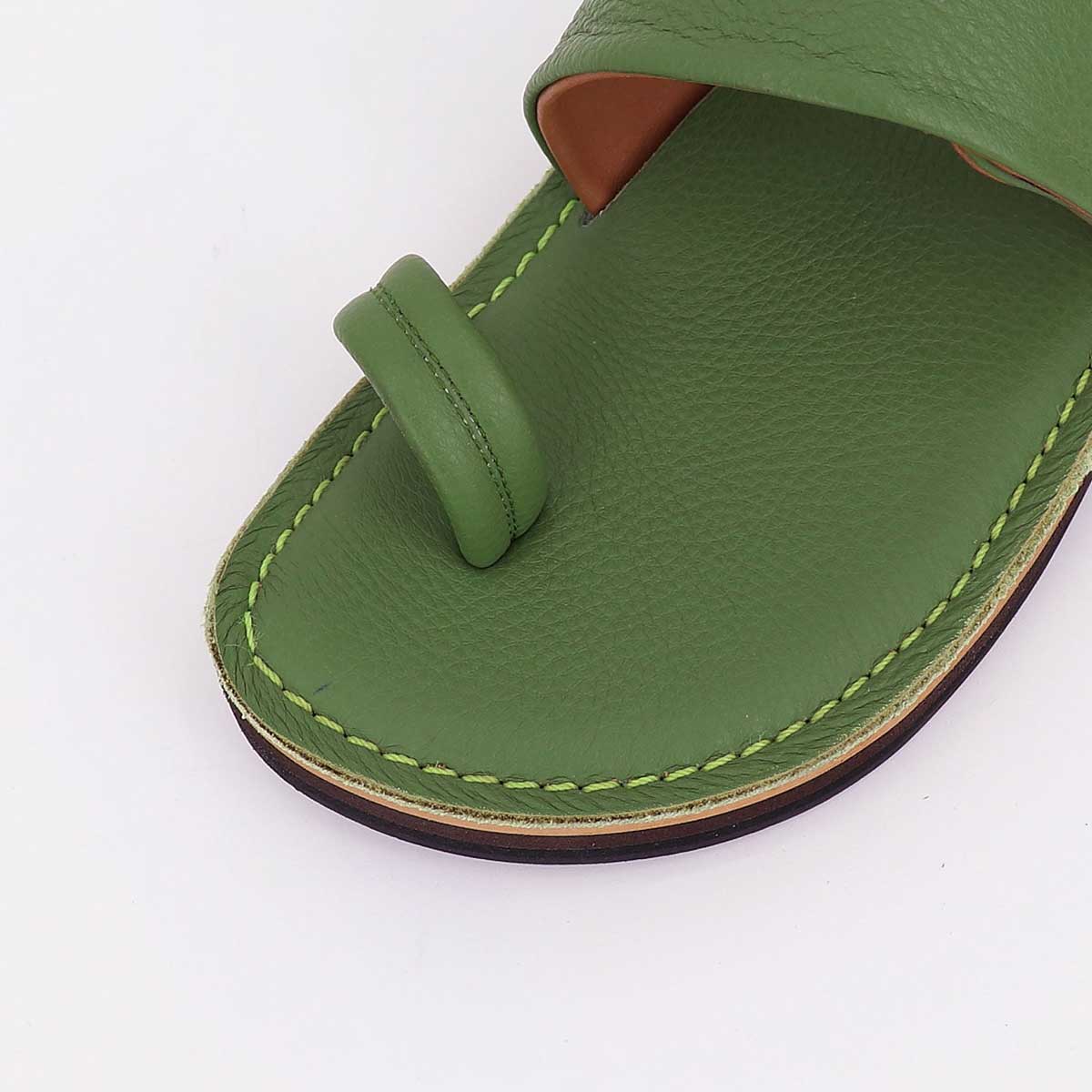 【セール 半額以下】ポルペッタ サンダル メンズ グレインレザー サンダル POLPETTA TUBO NUDA-G GREEN （グリーン） 【返品交換不可】