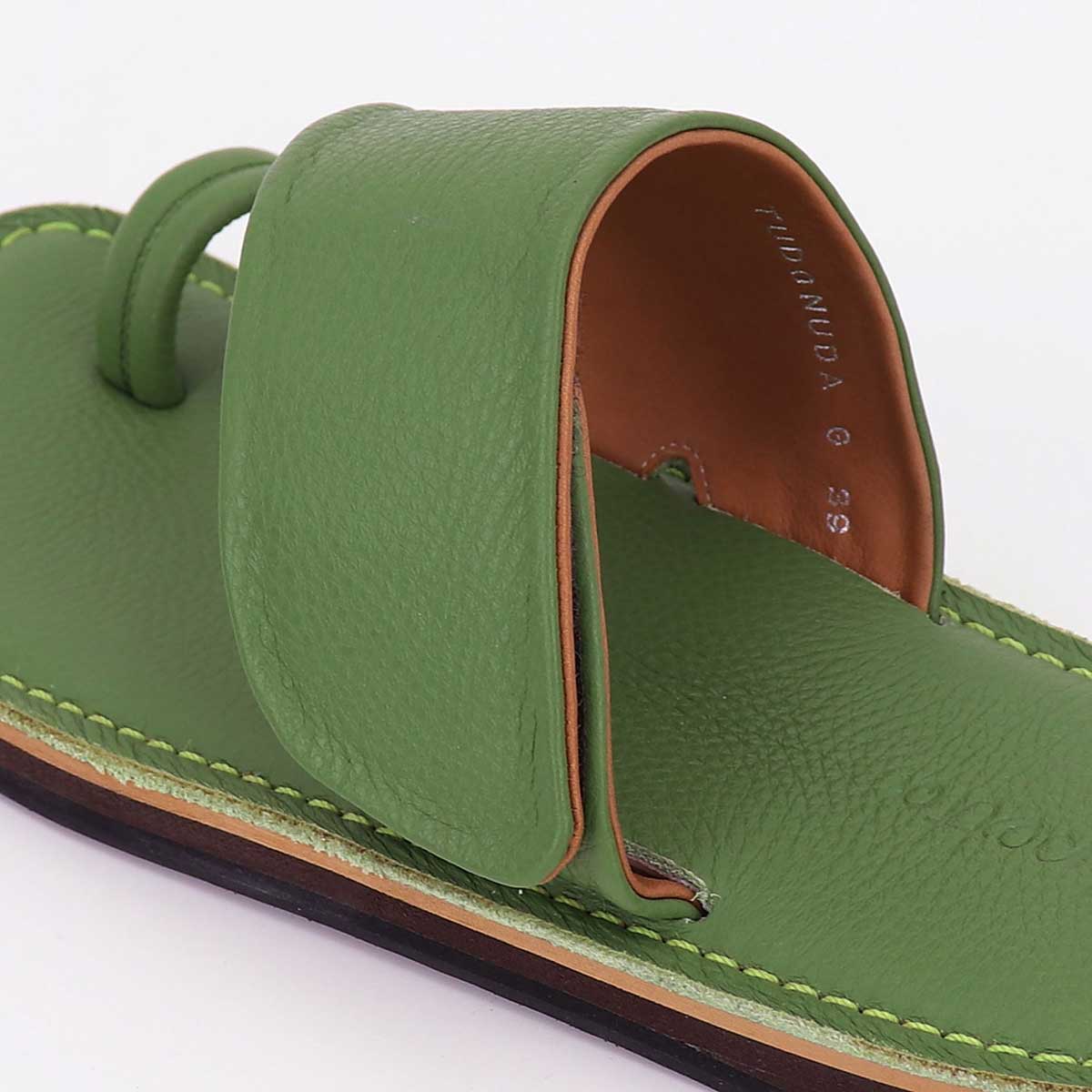 【セール 半額以下】ポルペッタ サンダル メンズ グレインレザー サンダル POLPETTA TUBO NUDA-G GREEN （グリーン） 【返品交換不可】