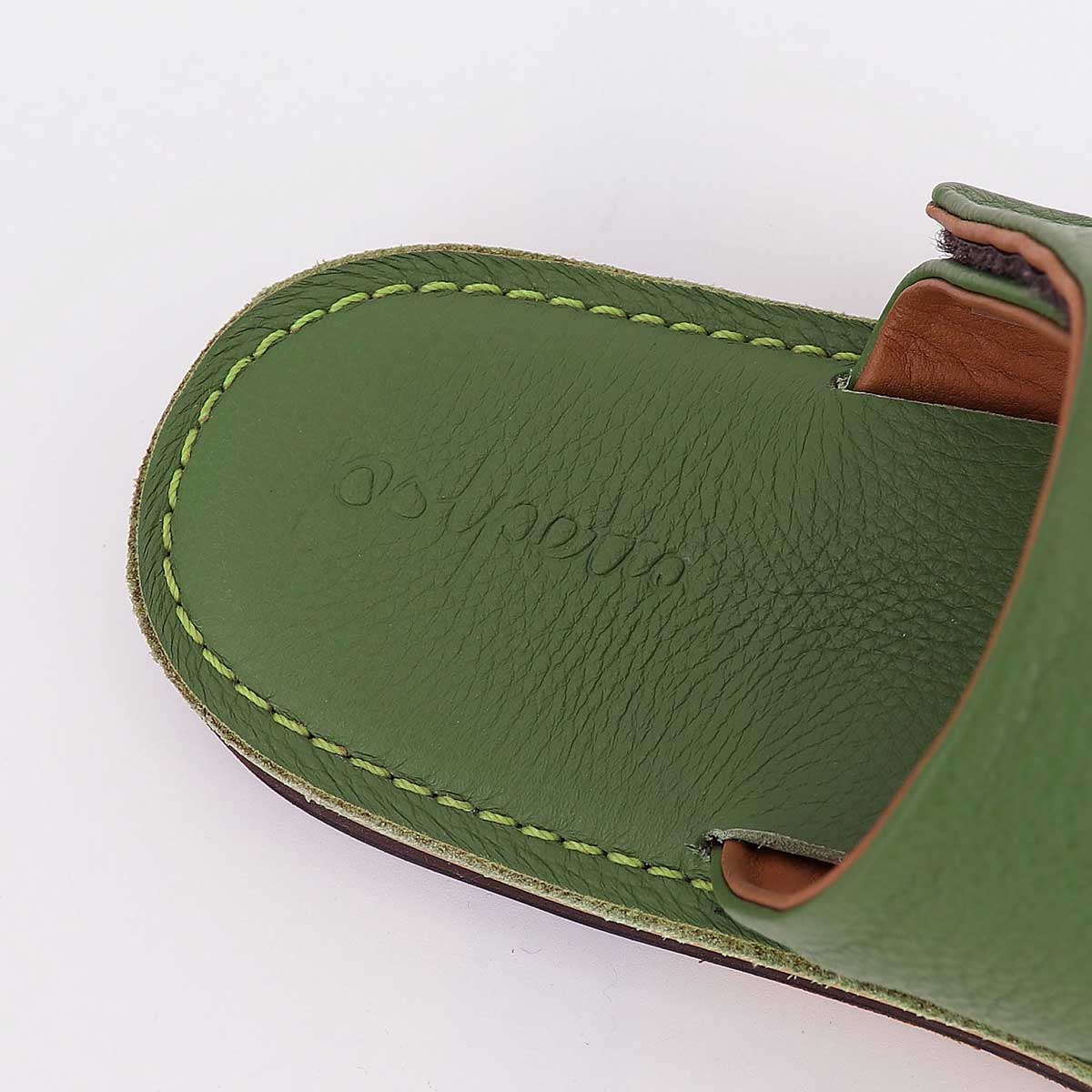 【セール 半額以下】ポルペッタ サンダル メンズ グレインレザー サンダル POLPETTA TUBO NUDA-G GREEN （グリーン） 【返品交換不可】