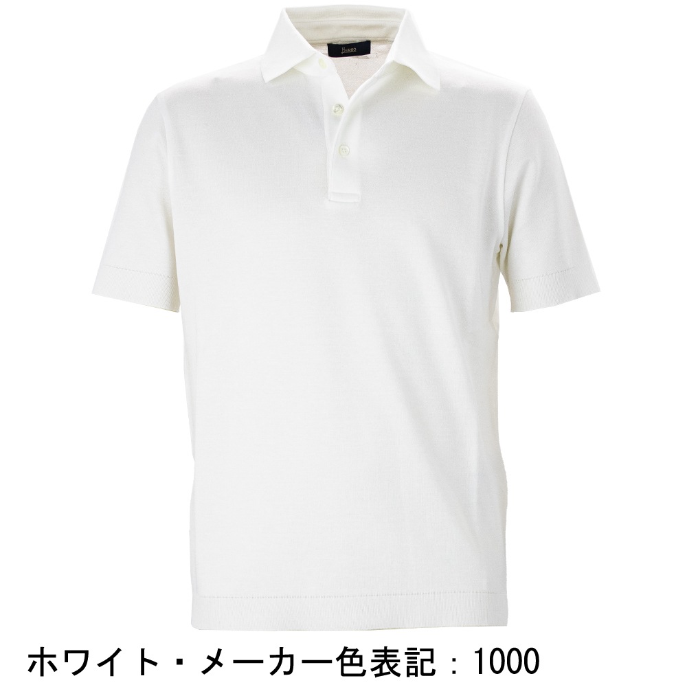 美品HERNOヘルノ　コットン　ポロシャツ　半袖　定価4万. ヘルノ ポロシャツ メンズ コットン 半袖 ニットライクジャージー